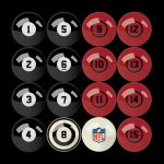 Tampa Bay Buccaneers Billiard Ball Set with Numbers
