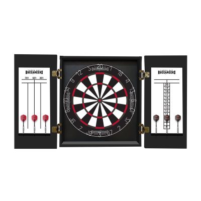 Tampa Bay Buccaneers Bristle Dartboard Cabinet Set