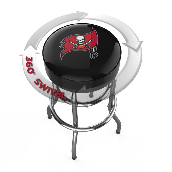 Tampa Bay Buccaneers Chrome Logo American Bar Stool
