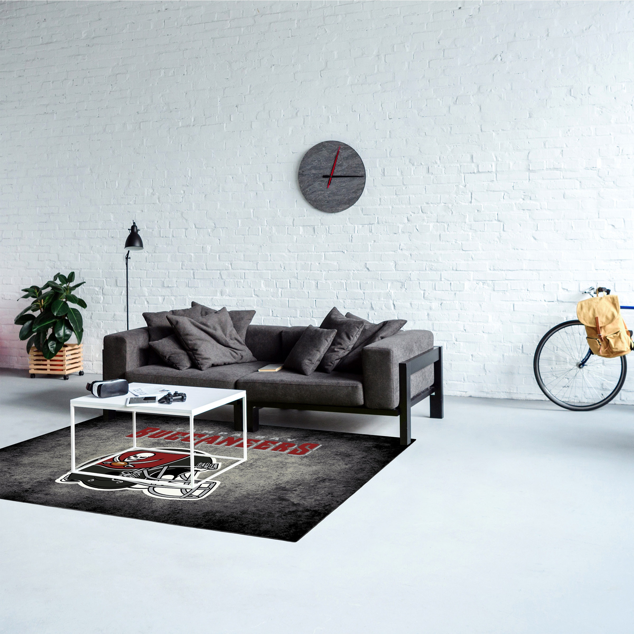 Tampa Bay Buccaneers Distressed 4x6 Area Rug 2 Tampa Bay Buccaneers Distressed 4x6 Area Rug - Image 2