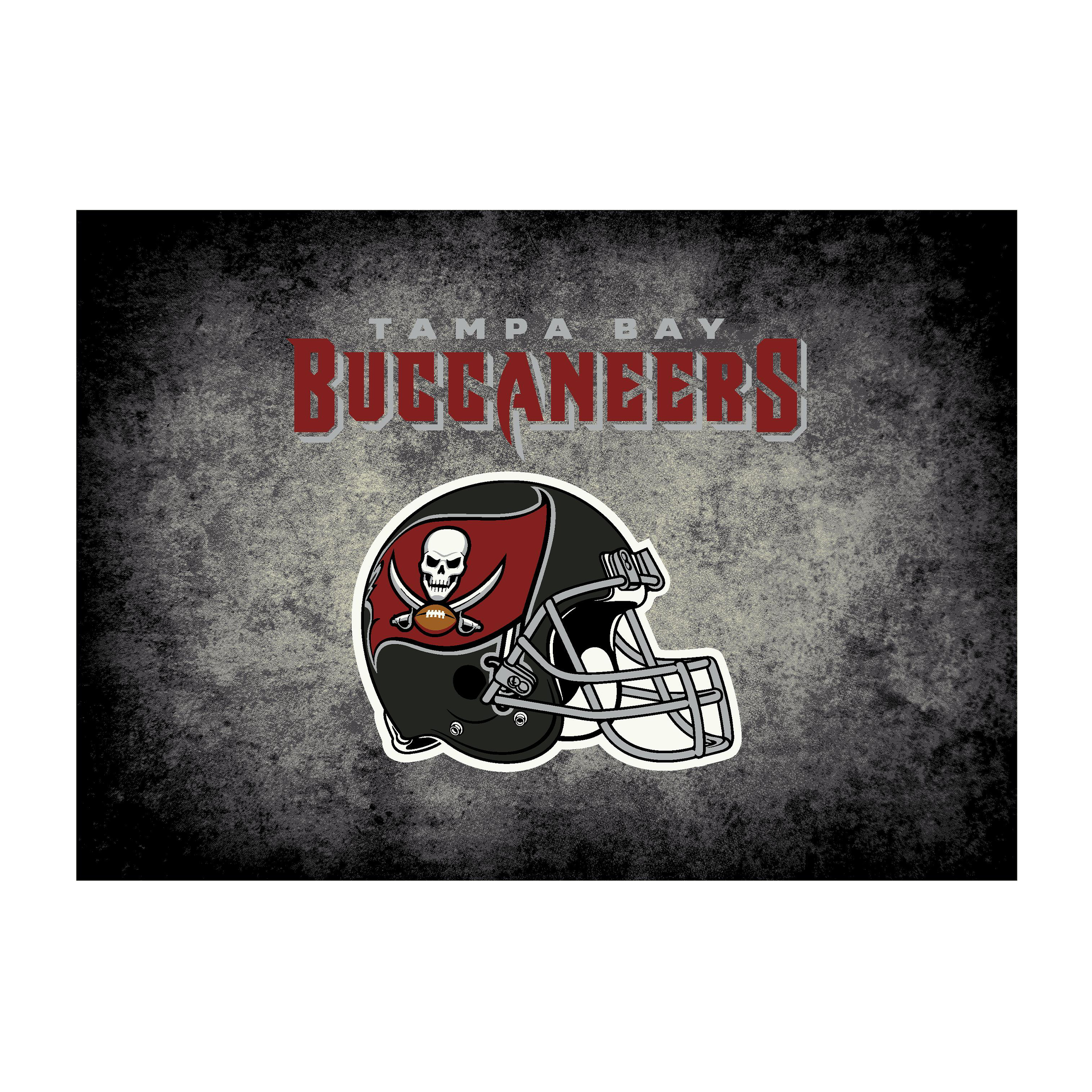 Tampa Bay Buccaneers Distressed 4x6 Area Rug 3 Tampa Bay Buccaneers Distressed 4x6 Area Rug - Image 3