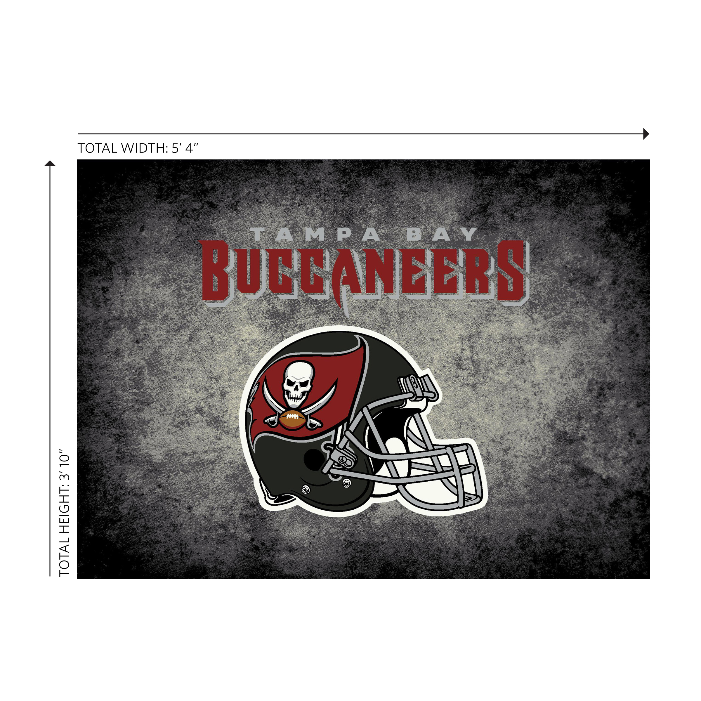 Tampa Bay Buccaneers Distressed 4x6 Area Rug 1 Tampa Bay Buccaneers Distressed 4x6 Area Rug