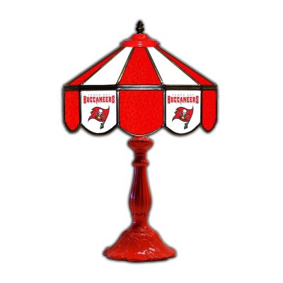 Tampa Bay Buccaneers Tiffany Style 21 inch Glass Table Lamp