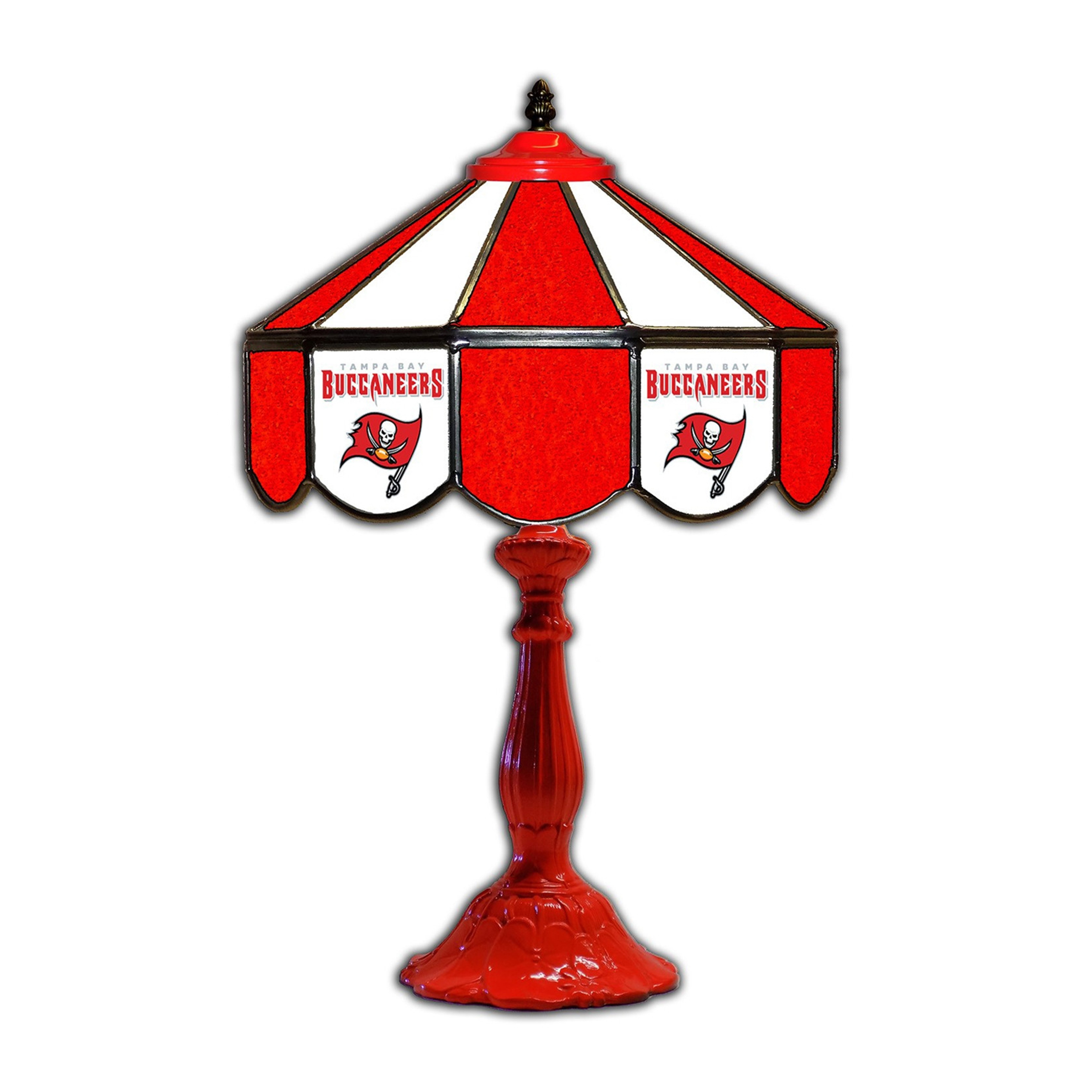 Tampa Bay Buccaneers Tiffany Style 21 inch Glass Table Lamp 1 Tampa Bay Buccaneers Tiffany Style 21 inch Glass Table Lamp