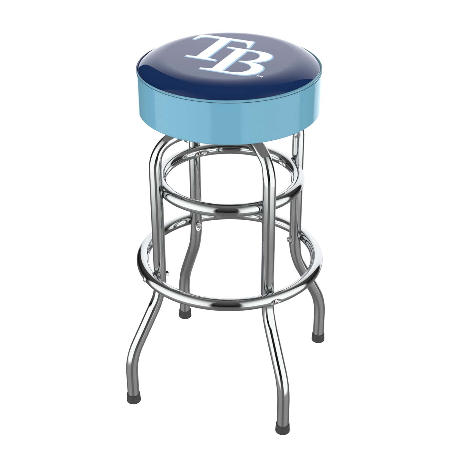 Tampa Bay Chrome Bar Stool American Made Team Colors 4 Tampa Bay Chrome Bar Stool American Made Team Colors - Image 4