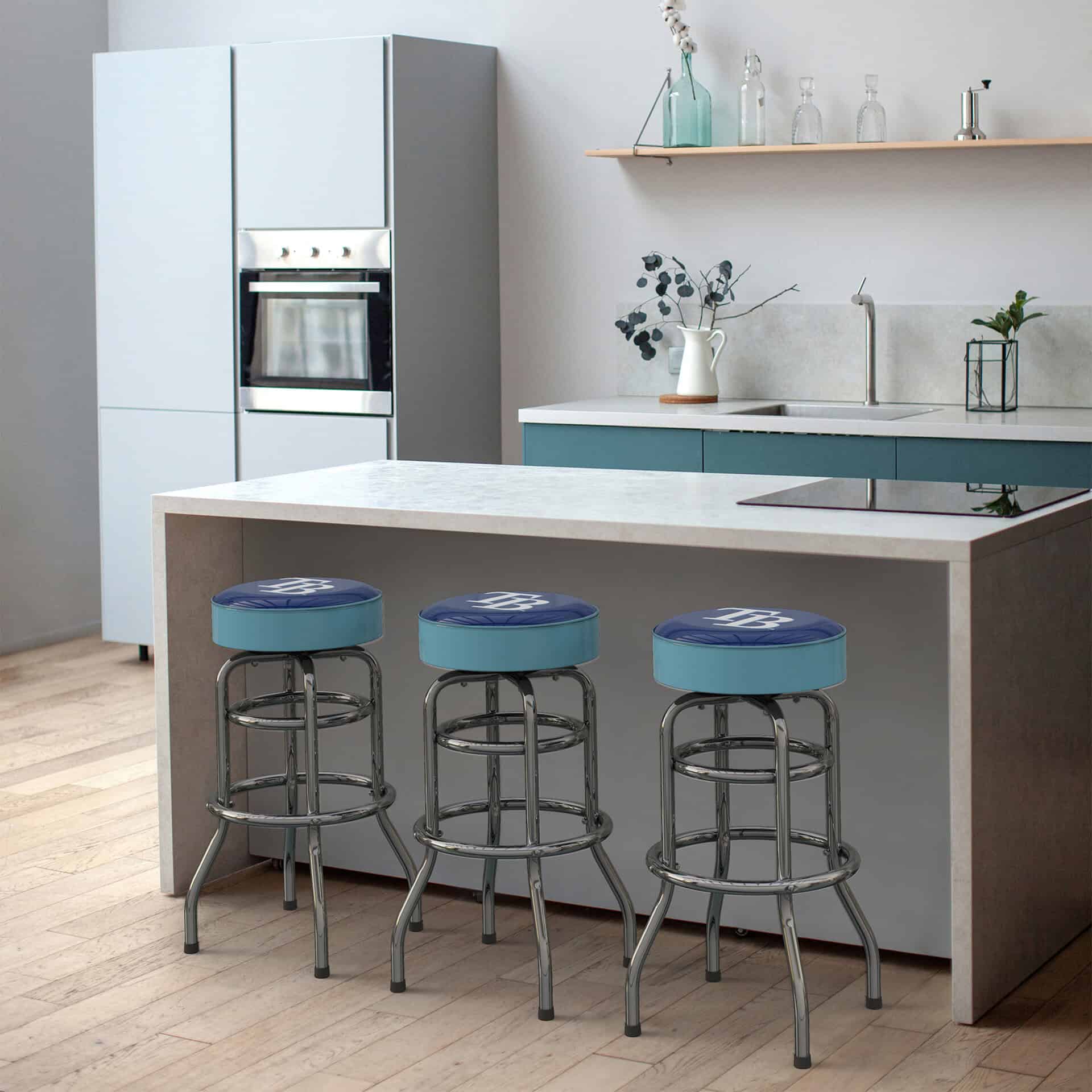 Tampa Bay Chrome Bar Stool American Made Team Colors 6 Tampa Bay Chrome Bar Stool American Made Team Colors - Image 6