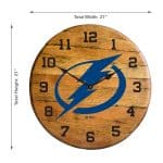 Tampa Bay Lightning Oak Barrel Clock 4 Tampa Bay Lightning Oak Barrel Clock