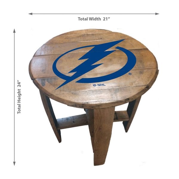 Tampa Bay Lightning Oak Barrel Table 2