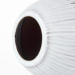 Tanami II Short Dark Brown/White Glazed Ceramic Vase