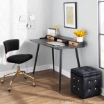 Tania Black Velvet Gold Contemporary Swivel Task Chair 12 Tania Black Velvet Gold Contemporary Swivel Task Chair