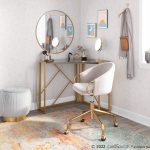 Tania Glam Silver Velvet Contemporary Ottoman Gold Steel Base 7 Tania Glam Silver Velvet Contemporary Ottoman Gold Steel Base