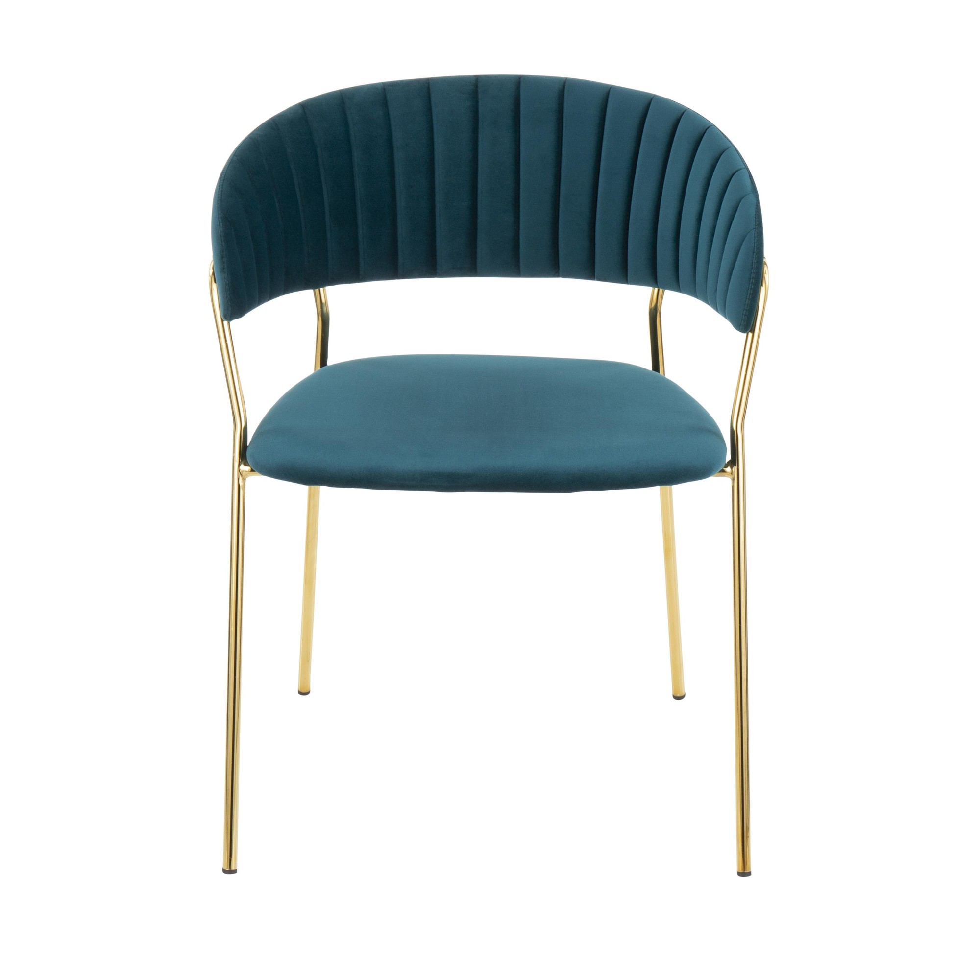 Tania Glam Teal Velvet Gold Chair (Set of 2) 8 Tania Glam Teal Velvet Gold Chair (Set of 2) - Image 8