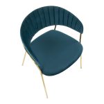 Tania Glam Teal Velvet Gold Chair (Set of 2) 19 Tania Glam Teal Velvet Gold Chair (Set of 2)