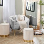 Tania Silver Velvet Gold Steel Contemporary Accent Chair 10 Tania Silver Velvet Gold Steel Contemporary Accent Chair