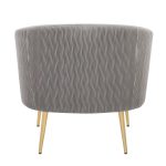 Tania Silver Velvet Gold Steel Contemporary Accent Chair 14 Tania Silver Velvet Gold Steel Contemporary Accent Chair