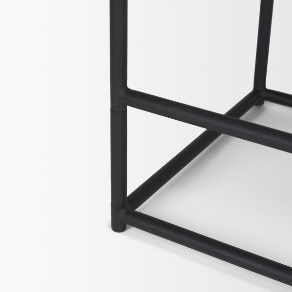 Taniel Brown Leather w Black Metal Counter Stool 9
