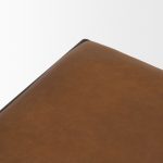 Taniel Brown Leather w/ Black Metal Stool