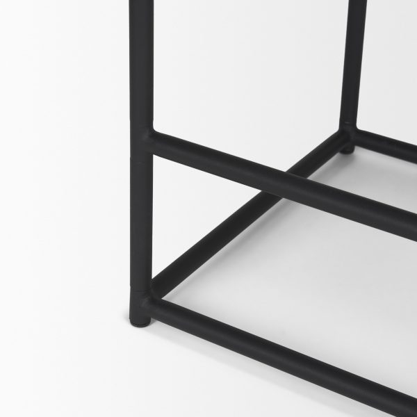 Taniel Textured Black Wood w Black Metal Counter Stool 9