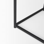 Taniel Textured Black Wood w/ Black Metal Stool