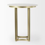 Tanner Marble & Gold Metal Bistro Table