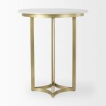Tanner Marble & Gold Metal Bistro Table
