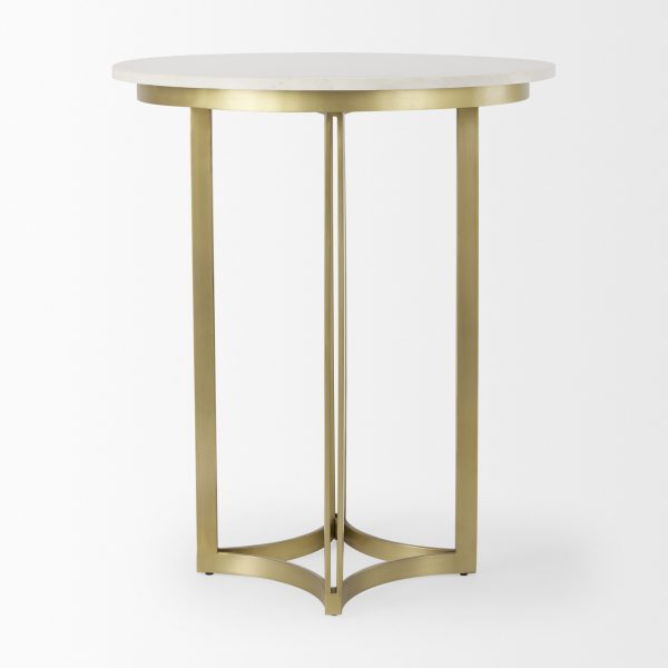 Tanner Marble Gold Metal Bistro Table 5