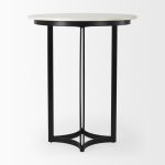 Tanner Marble & Matte Black Bistro Table