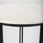 Tanner Marble & Matte Black Bistro Table