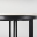 Tanner Marble & Matte Black Bistro Table