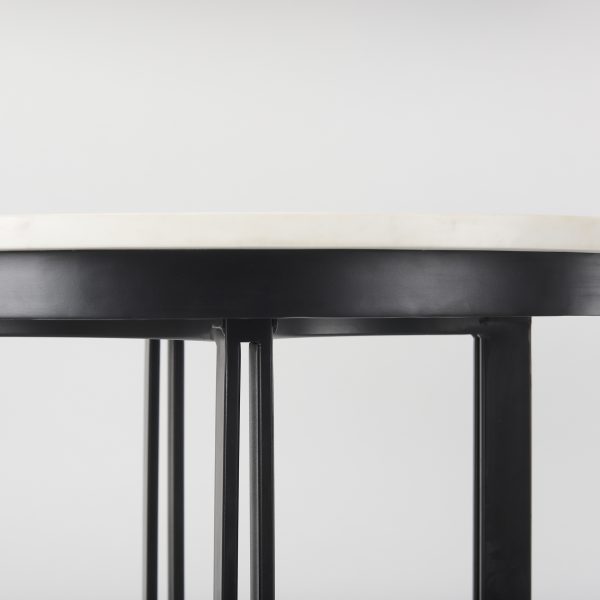 Tanner Marble Matte Black Bistro Table 5