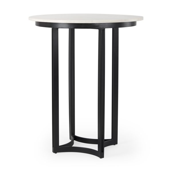 Tanner Marble Matte Black Bistro Table