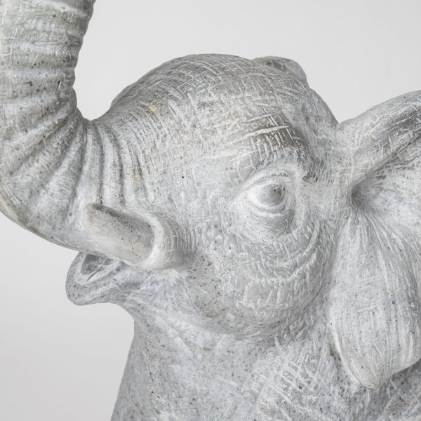 Tantor 15.9H Gray Resin Elephant Calf Table Lamp 6