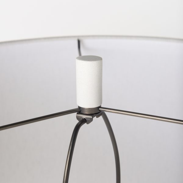 Tao 20.0L x 20.0W x 33.0H Cream Base WWhite Shade Table Lamp 6