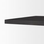 Tarro 84" Rectangular Textured Black Wood w/ Geometrical Base Dining Table
