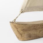 Tartane Large 22L x 2W Brown/Cream Nautical Inspired Sailboat