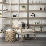 Taunton 80L x 10.5W x 90H Medium Brown Wood W/ Antique Nickel Metal Frame 6 Tier Shelving Unit