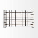 Taunton II 80L x 10.5W x 90H Dark Brown Wood And Black Iron Six Shelving Unit
