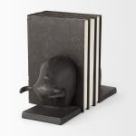 Tauro III (Set of 2) 10L x 5W Black Cast Aluminum Raging Bull Bookends
