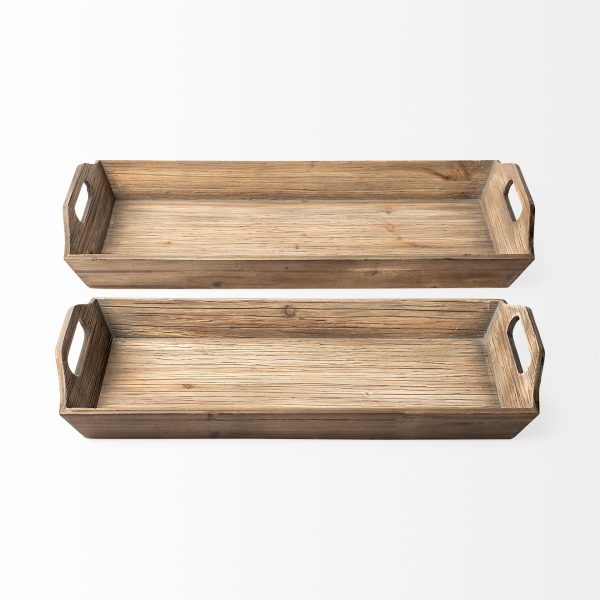 Tawny Set of 2 Natural Wooden Trays 5