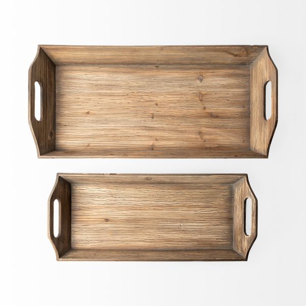 Tawny Set of 2 Natural Wooden Trays 7