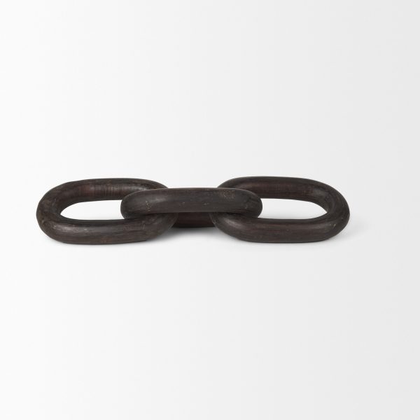Tayla Large Black Brown Wood Chain Link 1