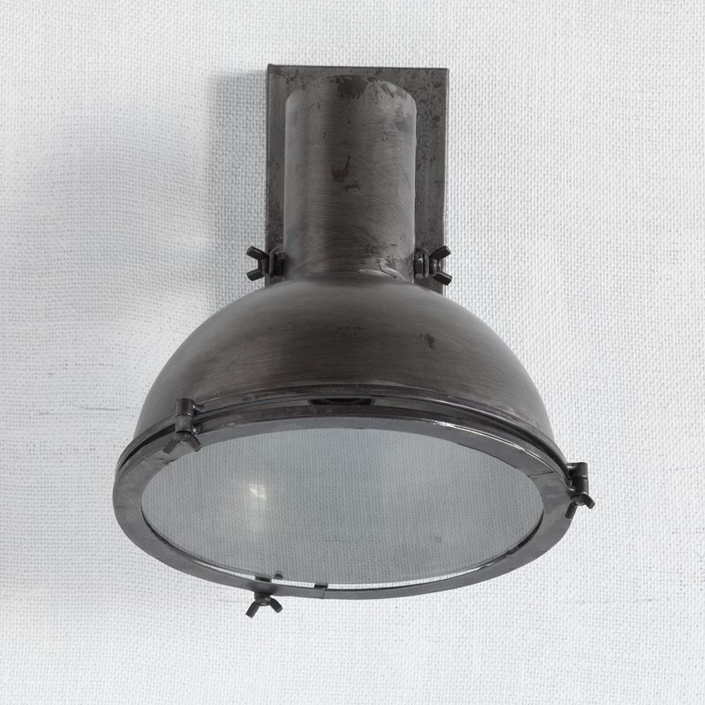 Taza 10.3x12 Gray Metal Dome Shade Wall Sconce 3 Taza 10.3x12 Gray Metal Dome Shade Wall Sconce - Image 3