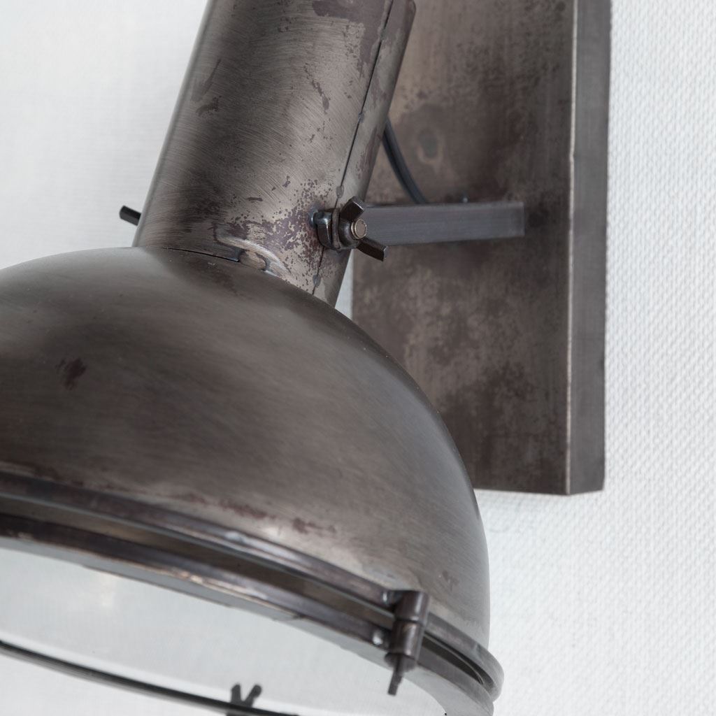 Taza 10.3x12 Gray Metal Dome Shade Wall Sconce 5 Taza 10.3x12 Gray Metal Dome Shade Wall Sconce - Image 5