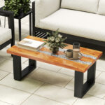 Teak Wood Coffee Table with River-Inspired Epoxy Tabletop 8 Teak Wood Coffee Table with River-Inspired Epoxy Tabletop