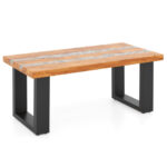Teak Wood Coffee Table with River-Inspired Epoxy Tabletop 10 Teak Wood Coffee Table with River-Inspired Epoxy Tabletop