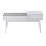 Telephone White Wood Contemporary Bench with Drawer 14 Telephone White Wood Contemporary Bench with Drawer