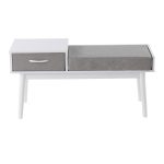 Telephone White Wood Contemporary Bench with Drawer 15 Telephone White Wood Contemporary Bench with Drawer