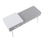 Telephone White Wood Contemporary Bench with Drawer 16 Telephone White Wood Contemporary Bench with Drawer