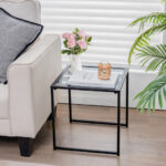 Tempered Glass End Table with Metal Frame for Small Spaces 9 Tempered Glass End Table with Metal Frame for Small Spaces
