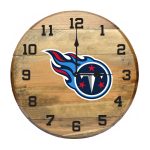 Tennessee Titans Authentic Oak Whiskey Barrel Clock Kentucky Made